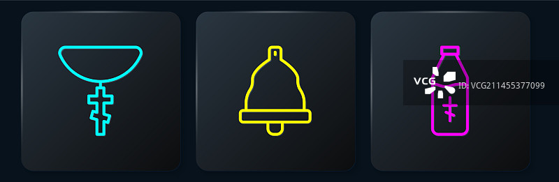 基督教十字架项链与圣水图片素材