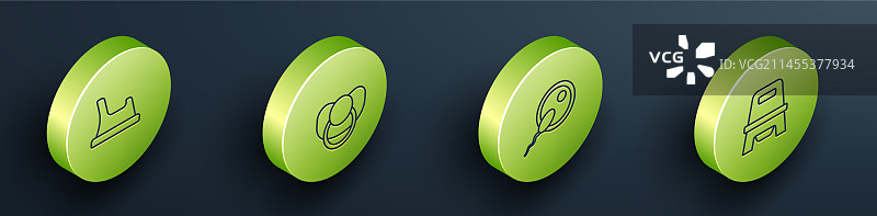 2.5D等距婴儿便盆奶嘴套装图片素材