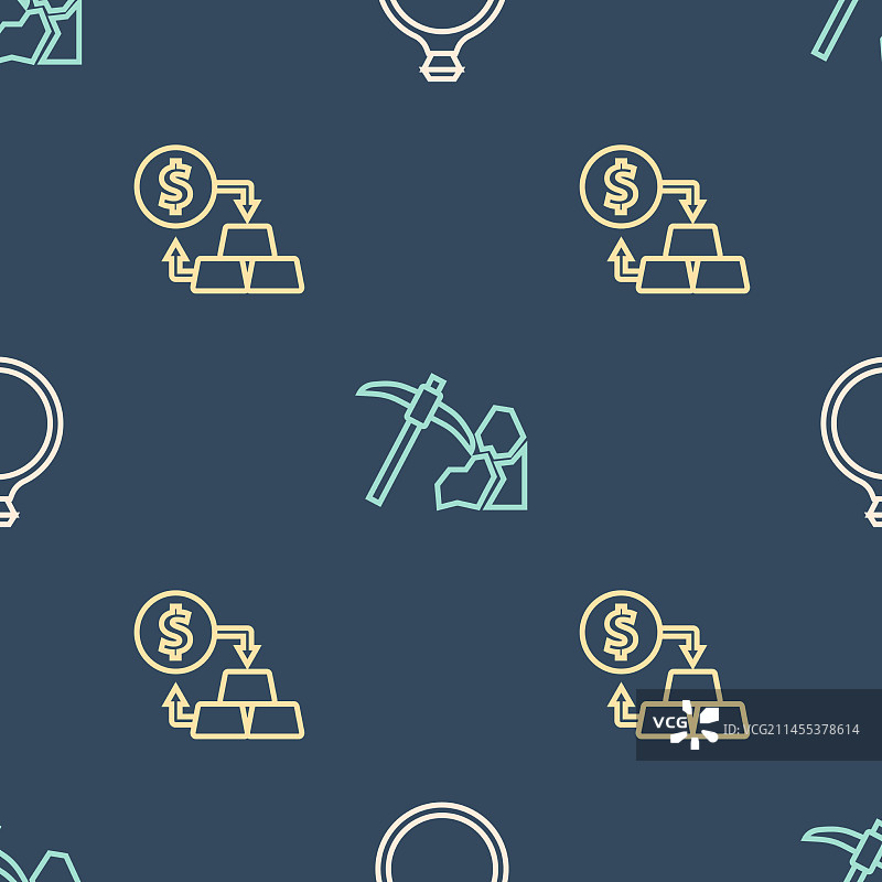 金戒指、货币兑换和采矿图片素材