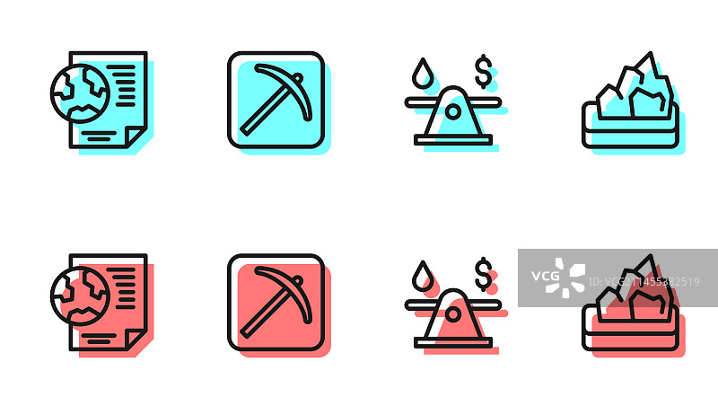 石油资金、地球仪与文件图片素材