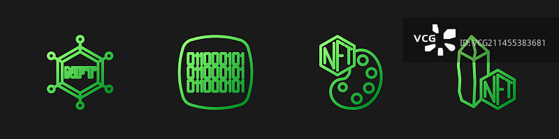 NFT数字加密艺术区块链图片素材