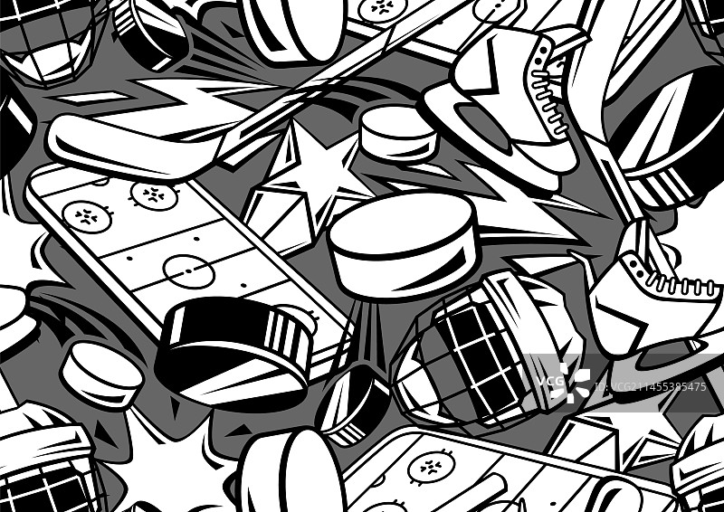 冰球运动俱乐部用品图案图片素材