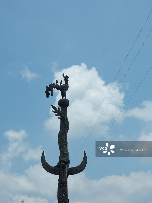 融水苗族自治县林洞十三坡芦笙柱。图片素材