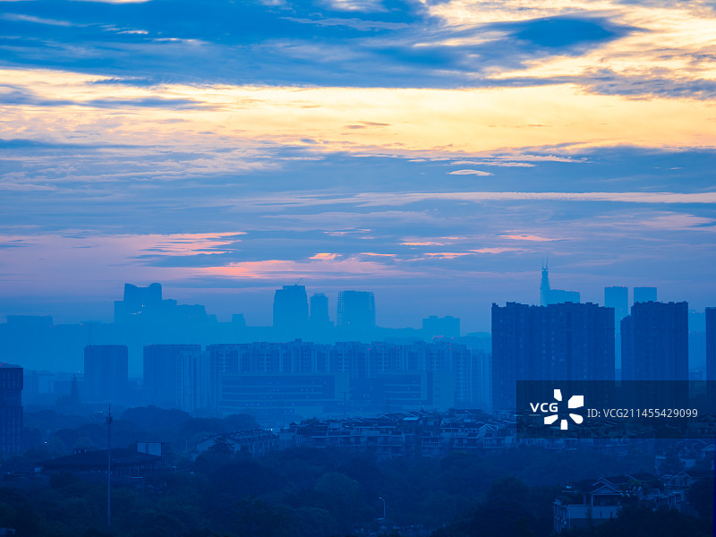 影像-成都蓝调时刻图片素材