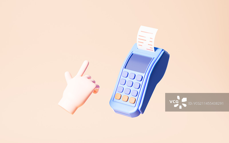 手指输入pos机密码3D渲染图片素材