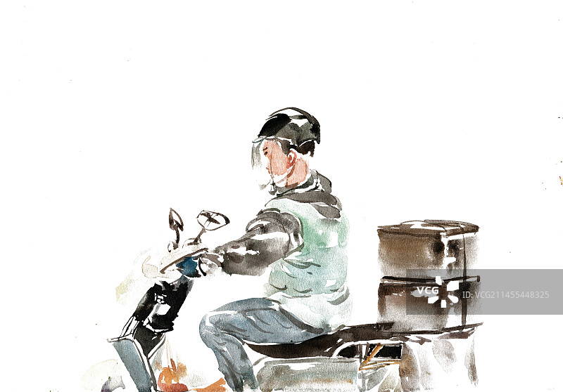 快递小哥图片素材