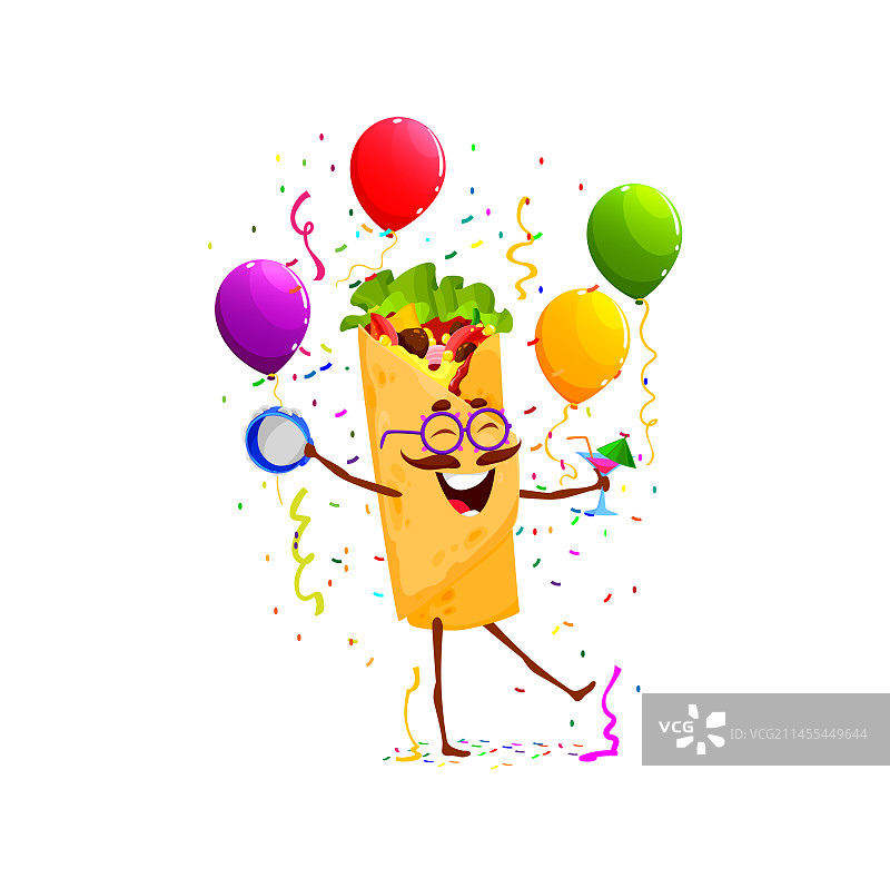 墨西哥Tex Mex卷饼节日派对形象图片素材