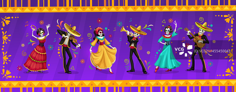 卡通亡灵节人物图片素材