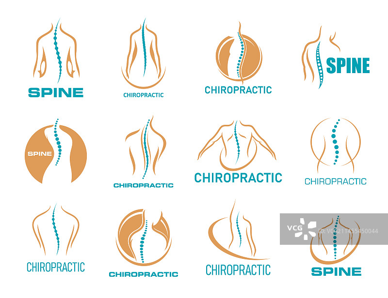 脊椎按摩疗法图标 理疗按摩图片素材