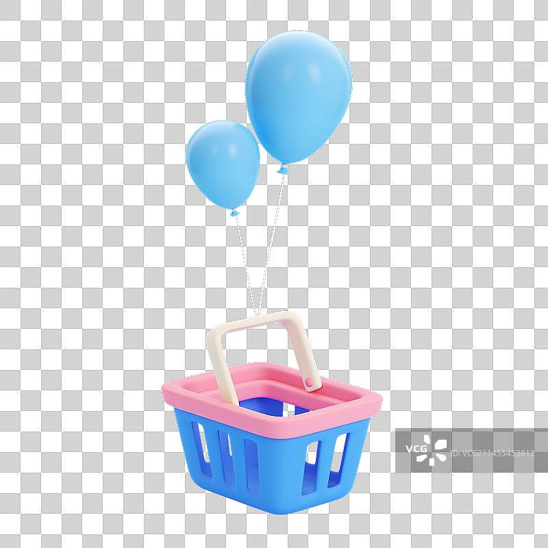3D渲染卡通购物元素图片素材
