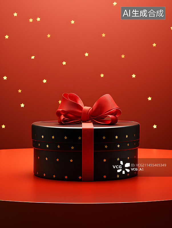 【AI数字艺术】3D渲染礼物盒图标插画图片素材