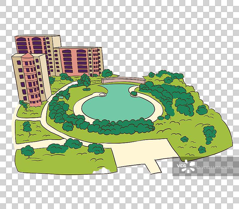 手绘建筑图片素材