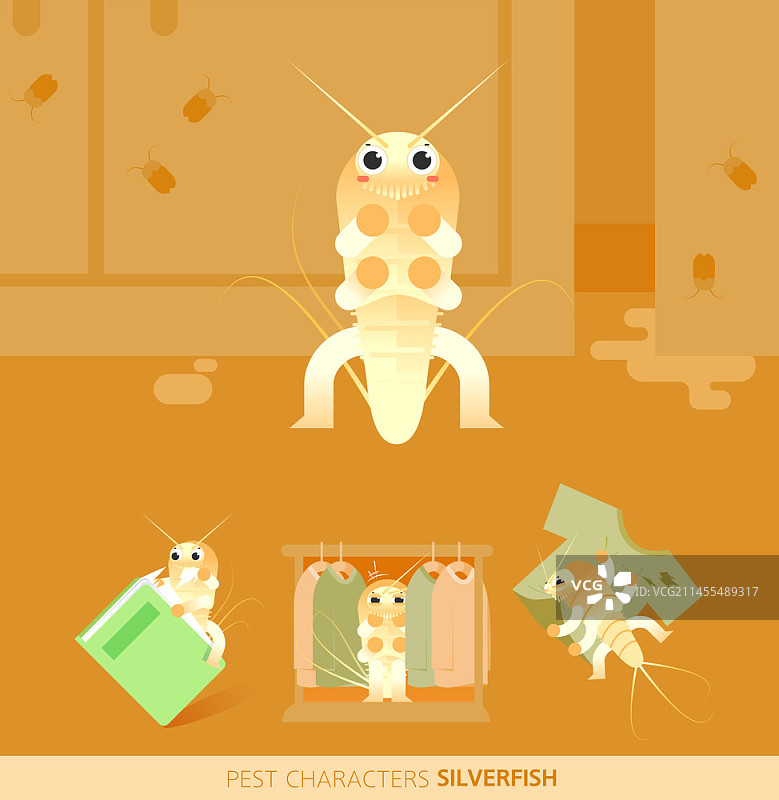 蠹鱼矢量图图片素材