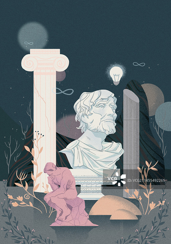 雕像插画图片素材