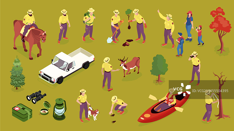 2.5D森林管理员场景图片素材