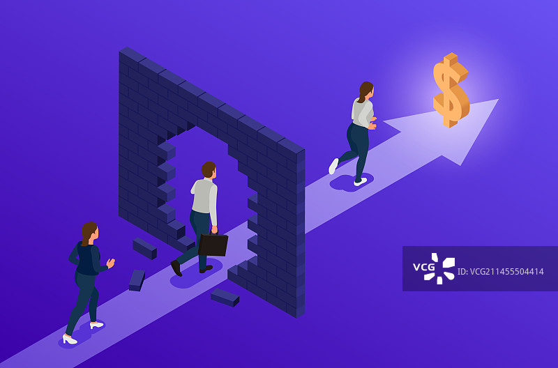 奔跑的商务人士概念图片素材