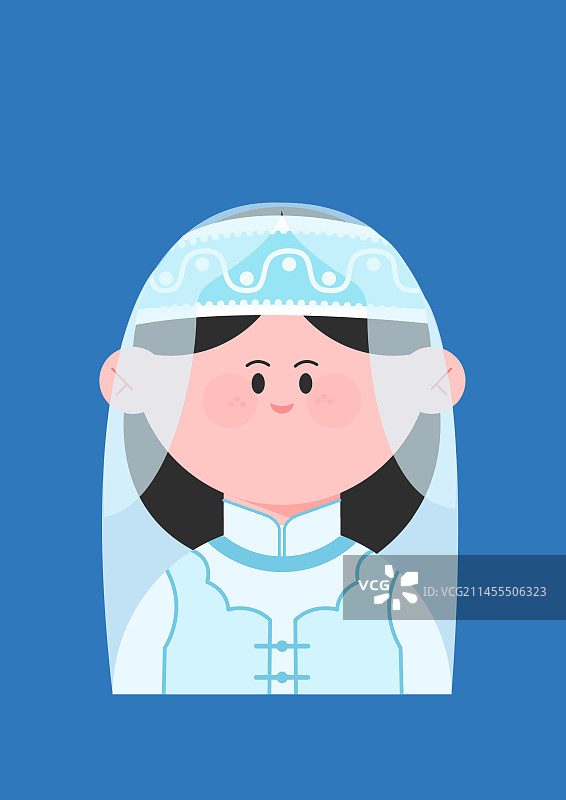 回族姑娘图片素材