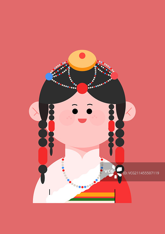 藏族姑娘图片素材