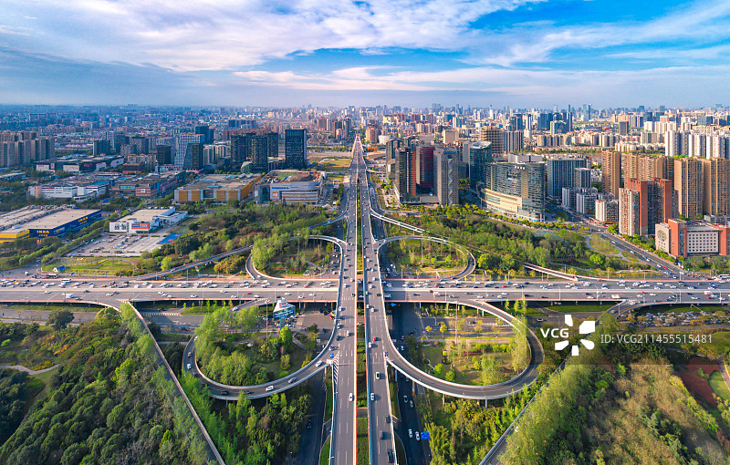 成都 人南立交 桥梁 地标 建筑 天际线 交通图片素材