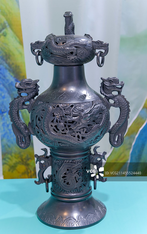 传统手工艺品龙瓶图片素材