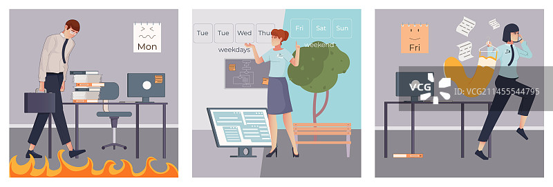 工作周概念图片素材