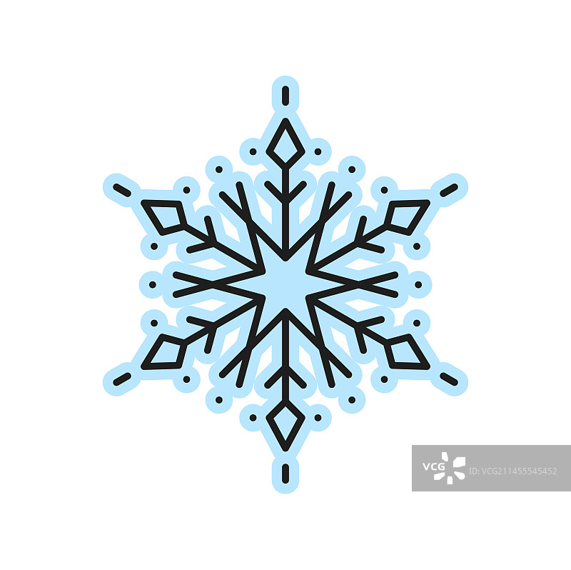 蓝色冰雪圣诞装饰图标图片素材