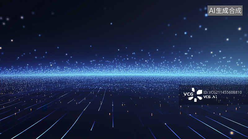 【AI数字艺术】科技粒子光效背景图片素材