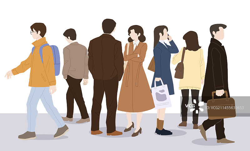 人群插画图片素材