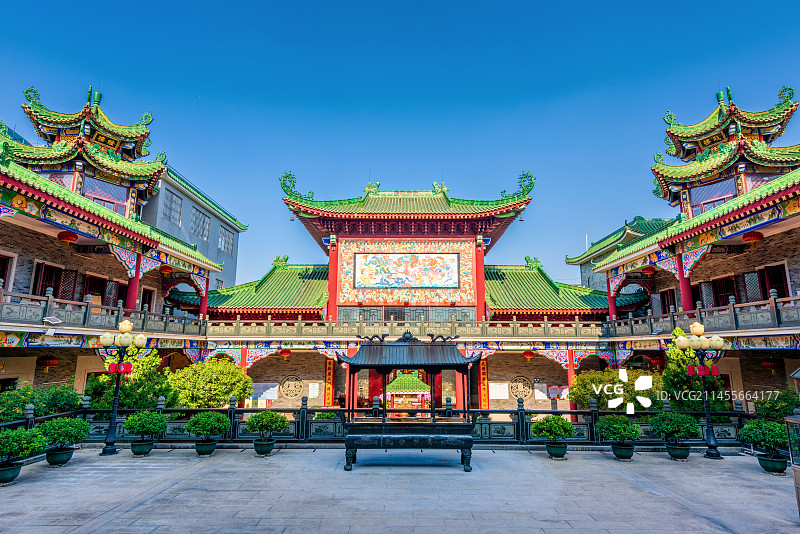 中国广东佛山顺德逢简水乡觉妙净院图片素材