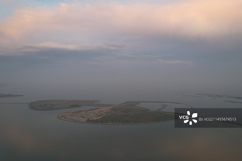 航拍锦州白沙湾图片素材