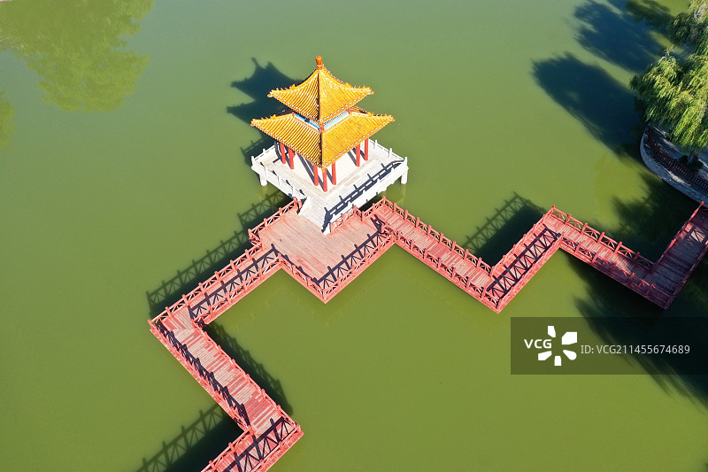 山东枣庄山亭区城市公园美景图片素材