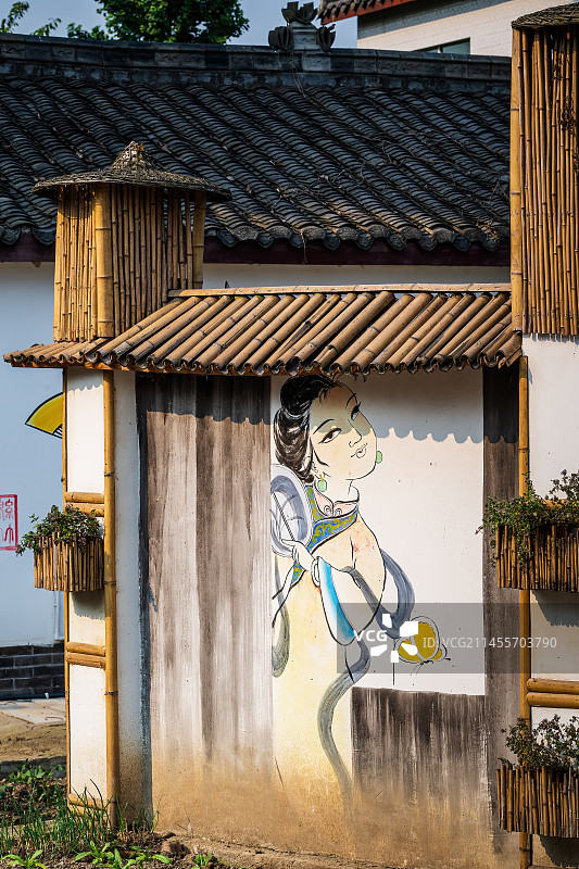 绵竹年画村图片素材