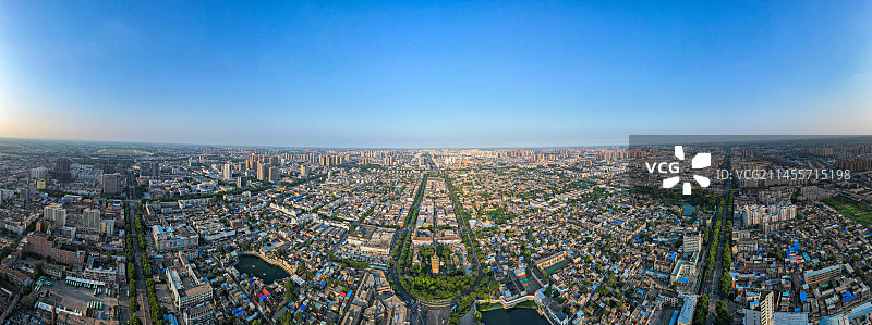 中国河南省安阳市全景图航拍图片素材