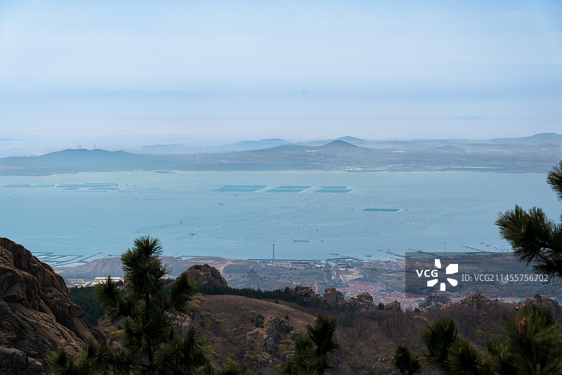 大珠山顶远望龙湾图片素材
