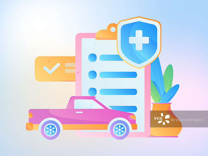 为汽车购买保险扁平人物矢量概念运营插画图片素材