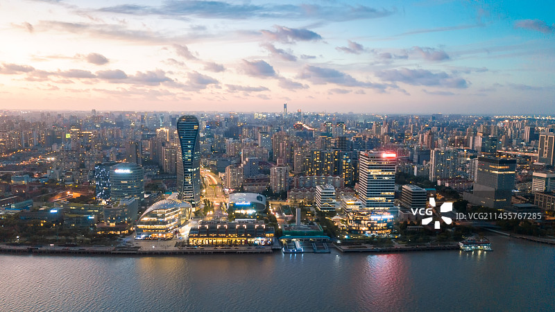 杨浦滨江建筑航拍图片素材