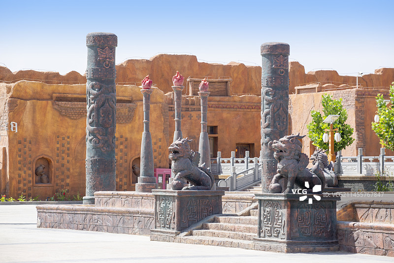 新疆喀什“达瓦昆沙漠”景区风光图片素材