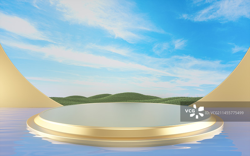 3d图形展览空间展台场景图片素材