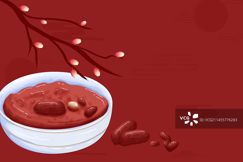 腊八节海报插画图片素材