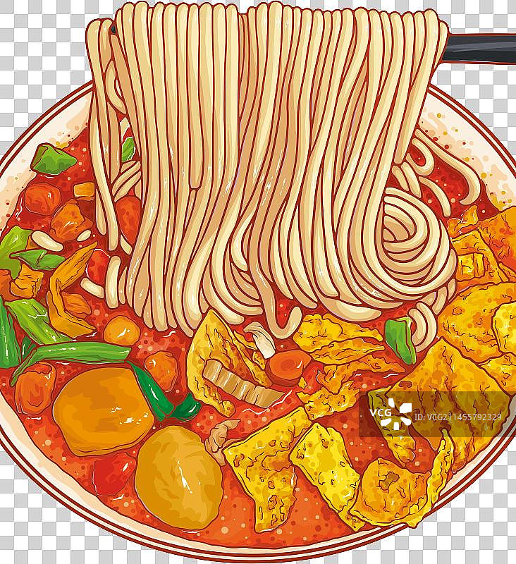 手绘螺蛳粉图片素材