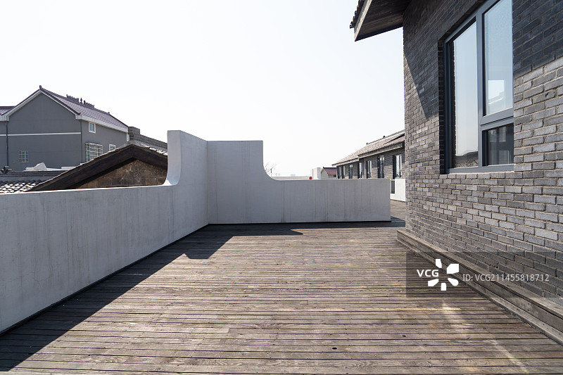 现代建筑阳台地面地板图片素材