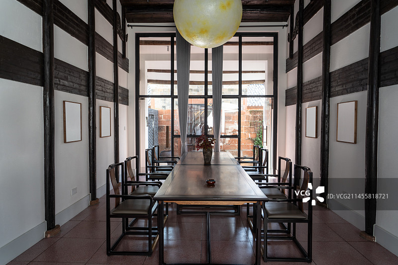 中式会议桌图片素材