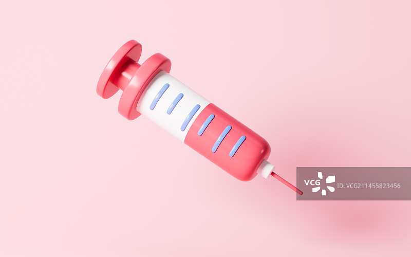 卡通医用注射器3D渲染图片素材