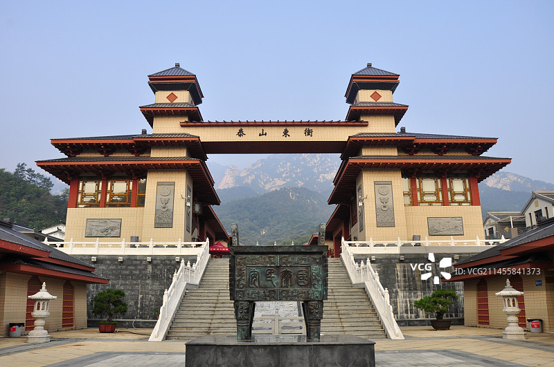 泰安旅游景点泰山东街图片素材