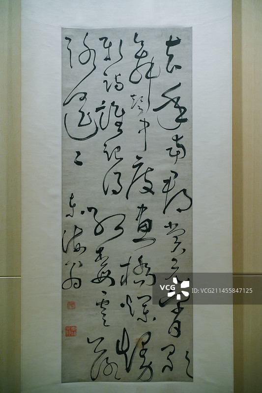 明代张弼书法： 草书元宵七言诗轴  上海博物馆馆藏图片素材