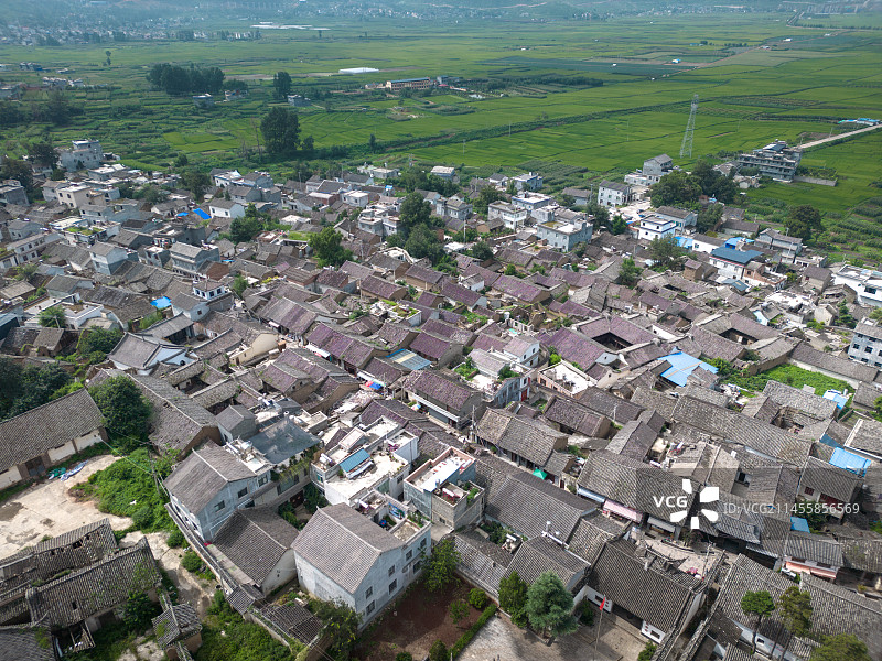 会泽白雾村航拍图片素材