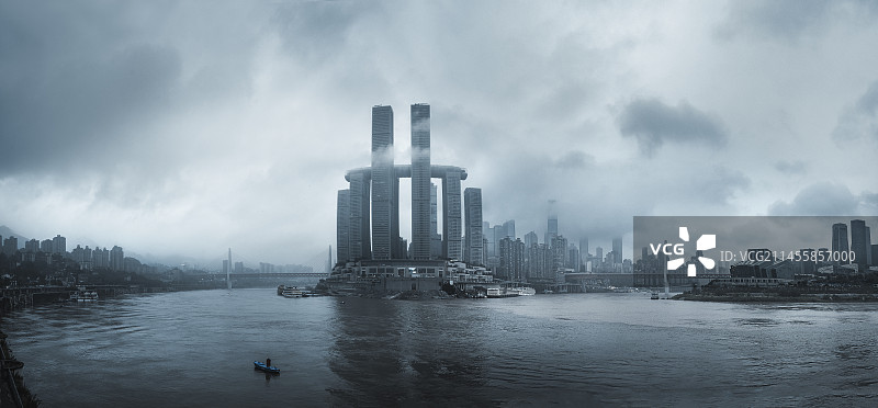 重庆朝天门来福士全景图片素材