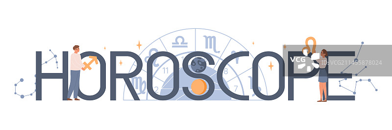 星座文字概念图片素材