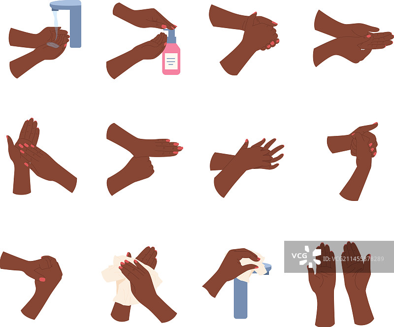 洗手扁平化设计图片素材