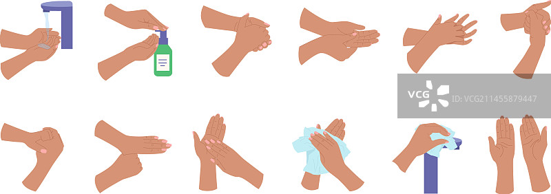 洗手扁平图标图片素材